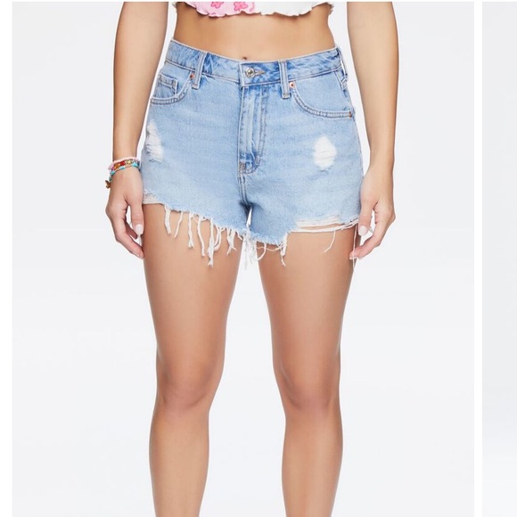 Hight rise light wash short jean shorts - Picture 4 of 4